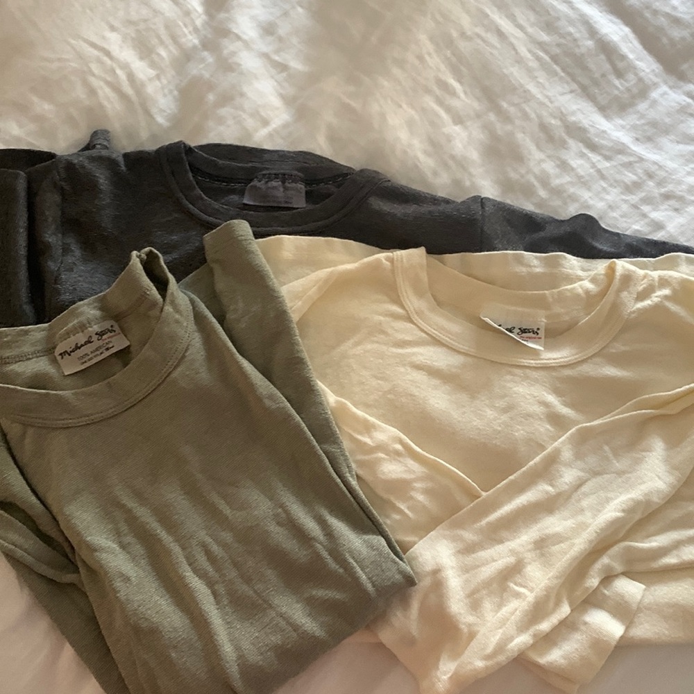 shimmery long sleeve tees!!